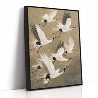 Elegant Japanese Crane Wall Art – Traditional Nature-Inspired Print