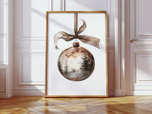Rustic Forest Ornament Art Print - Woodland Holiday Decor - Gallery Canvas image 12