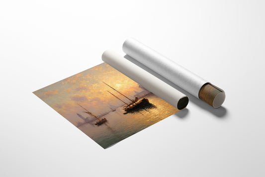 Venetian Sails Chase Golden Light