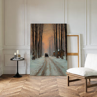 Carriage Through a Winter Glow