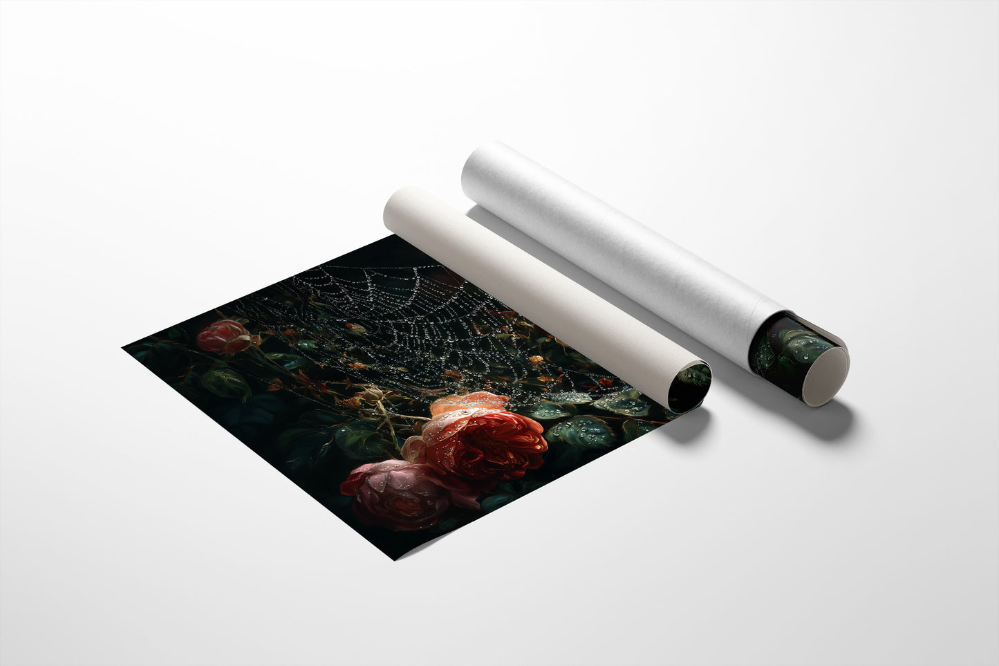 Roses Caught In Morning Dew