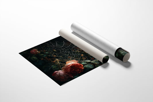 Roses Caught In Morning Dew