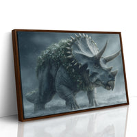 Triceratops in a Winter Wreath