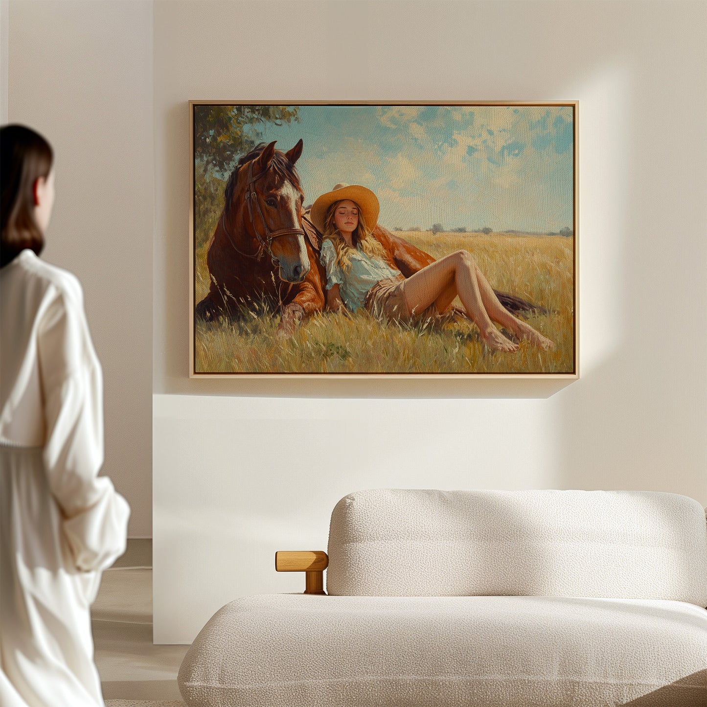 Cowgirl Daydream in Summer Grass