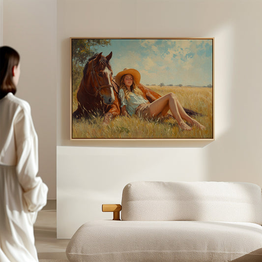 Cowgirl Daydream in Summer Grass