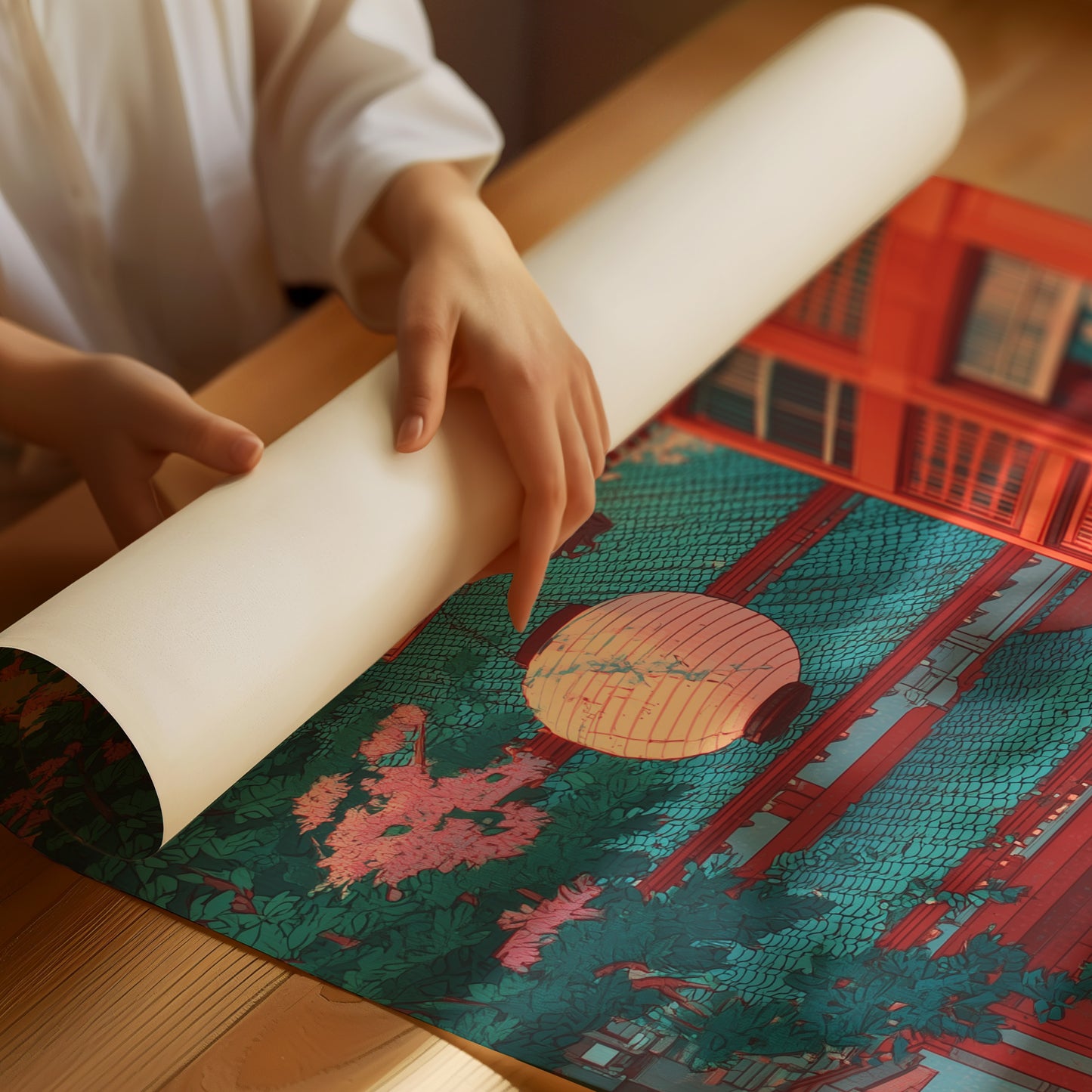 Lanterns Guide The Temple Path