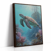 Ancient Voyager In Turquoise Depths