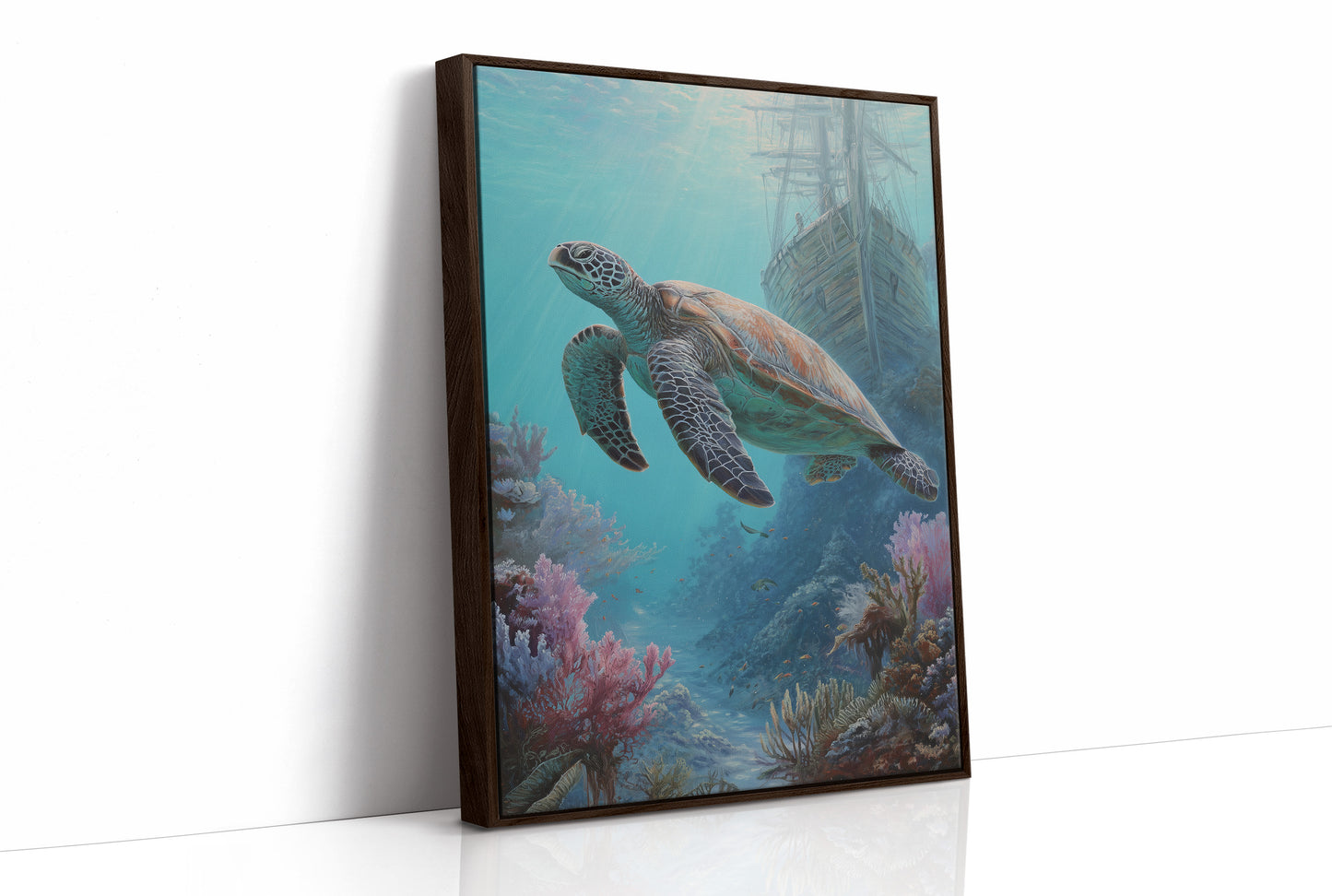 Ancient Voyager In Turquoise Depths