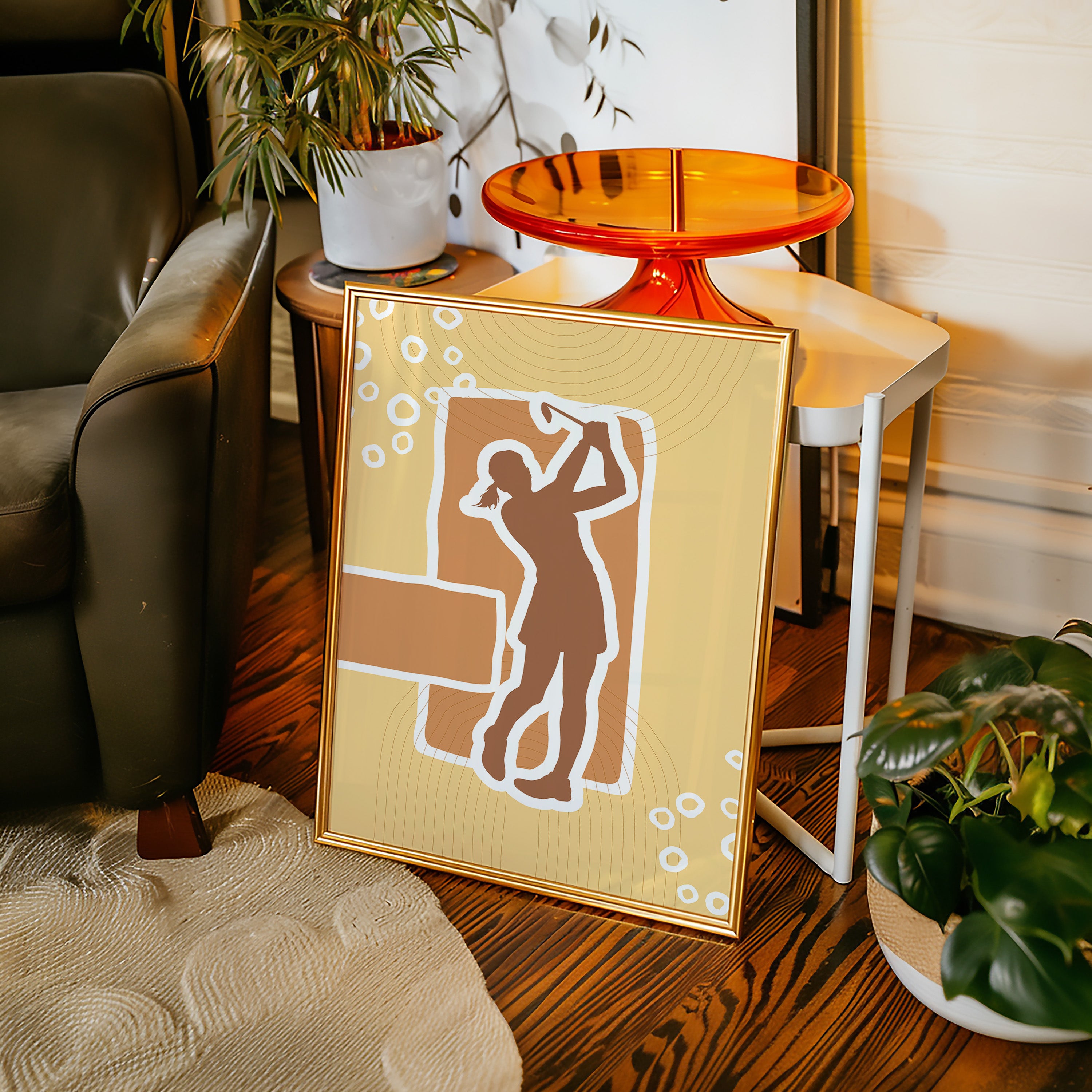 Copper Notes Float Through Golden Air