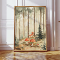 Enchanted Forest Mushroom Print - Whimsical Nature Art - Gallery Canvas image 6