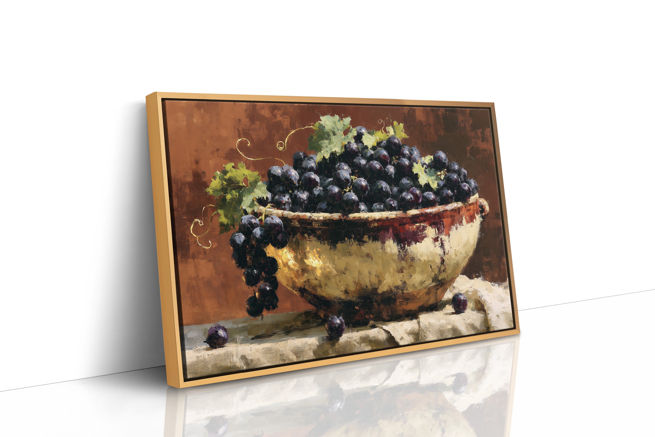 Bowl of Sunlit Grapes