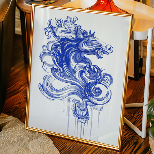 Wild Horses Dance In Indigo