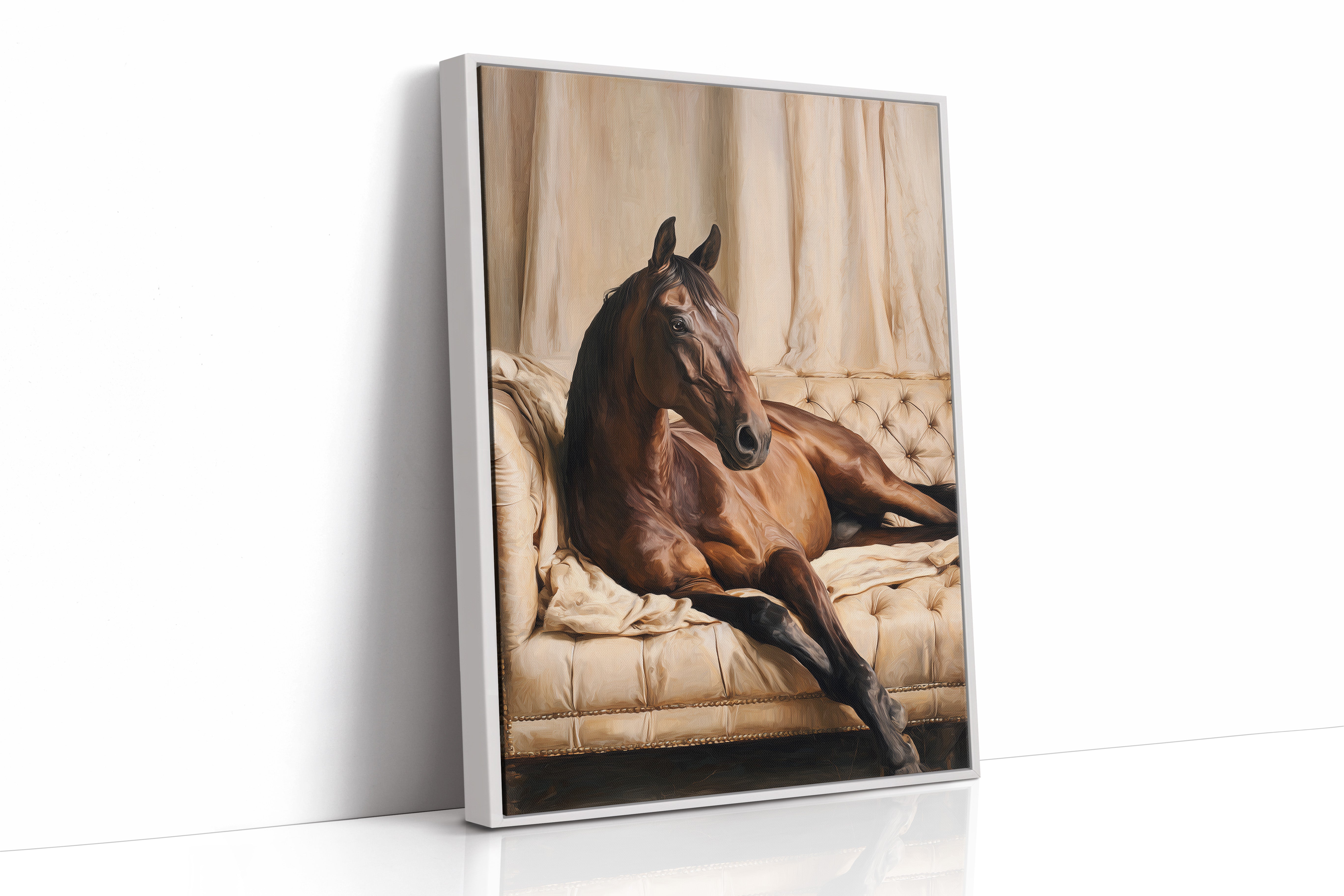 Noble Steed Reclines in Luxury