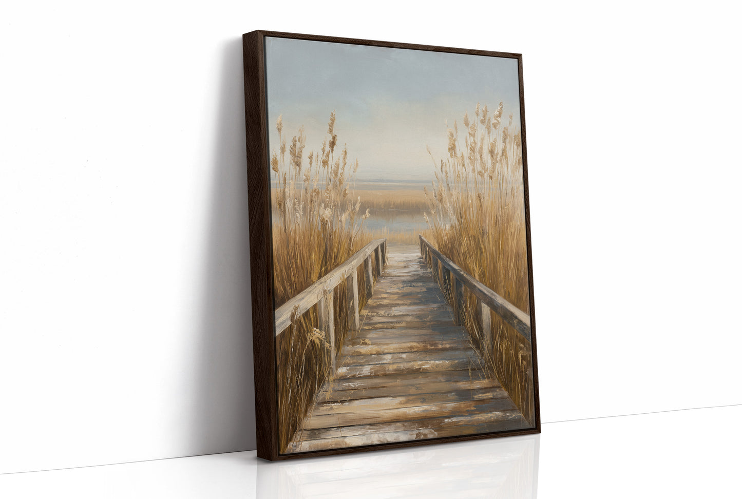 Shoreline Whispers Through Golden Reeds