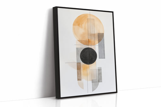 Modern Geometric Abstract Art Print – Minimalist Watercolor Design