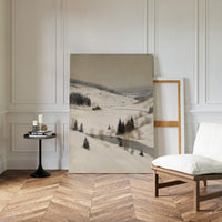 A Cabin Stands Amidst Winter's Embrace