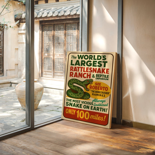 World’s Largest Rattlesnake Ranch Print