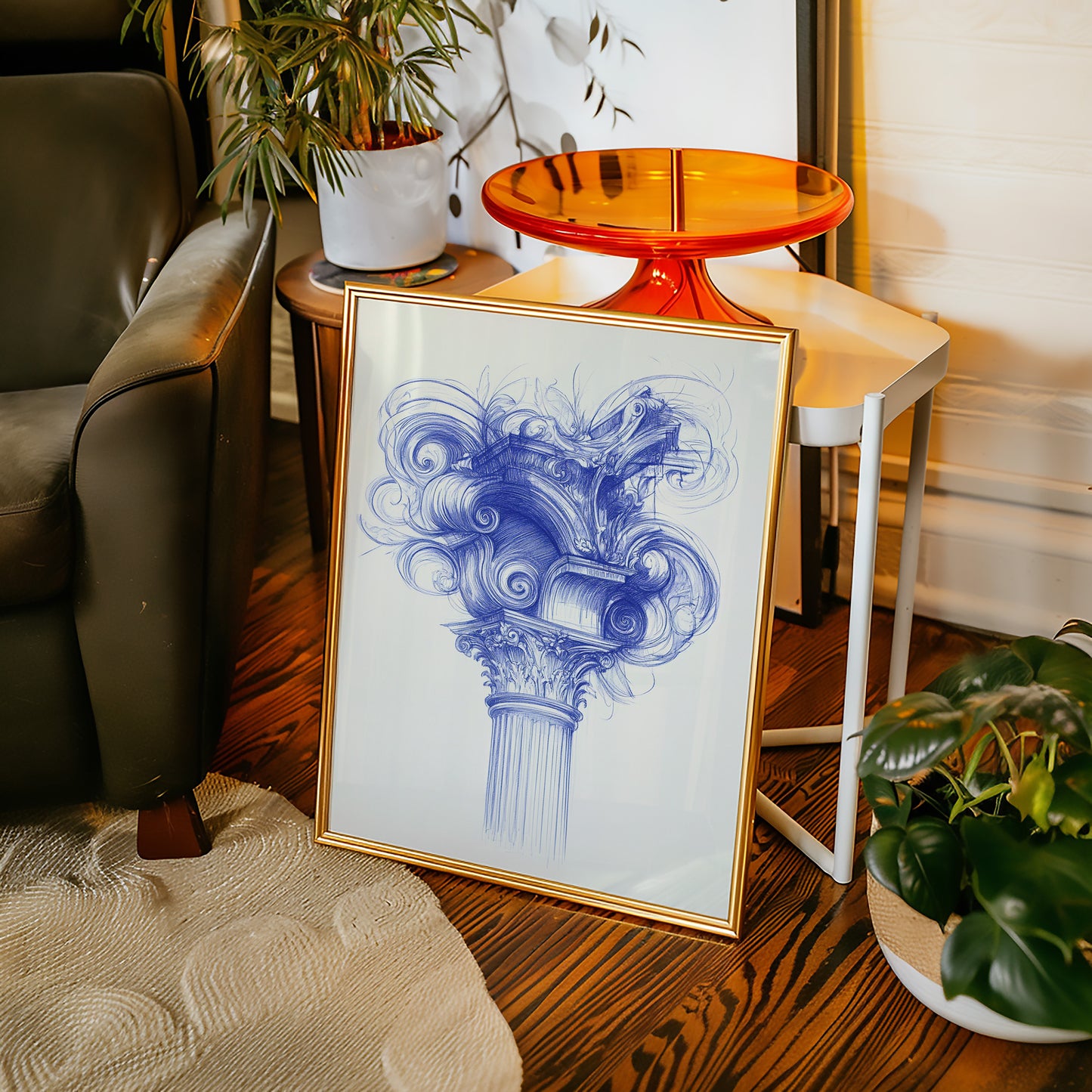 Corinthian Dreams In Cobalt Blue