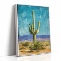 Desert Sentinel Against Turquoise Sky