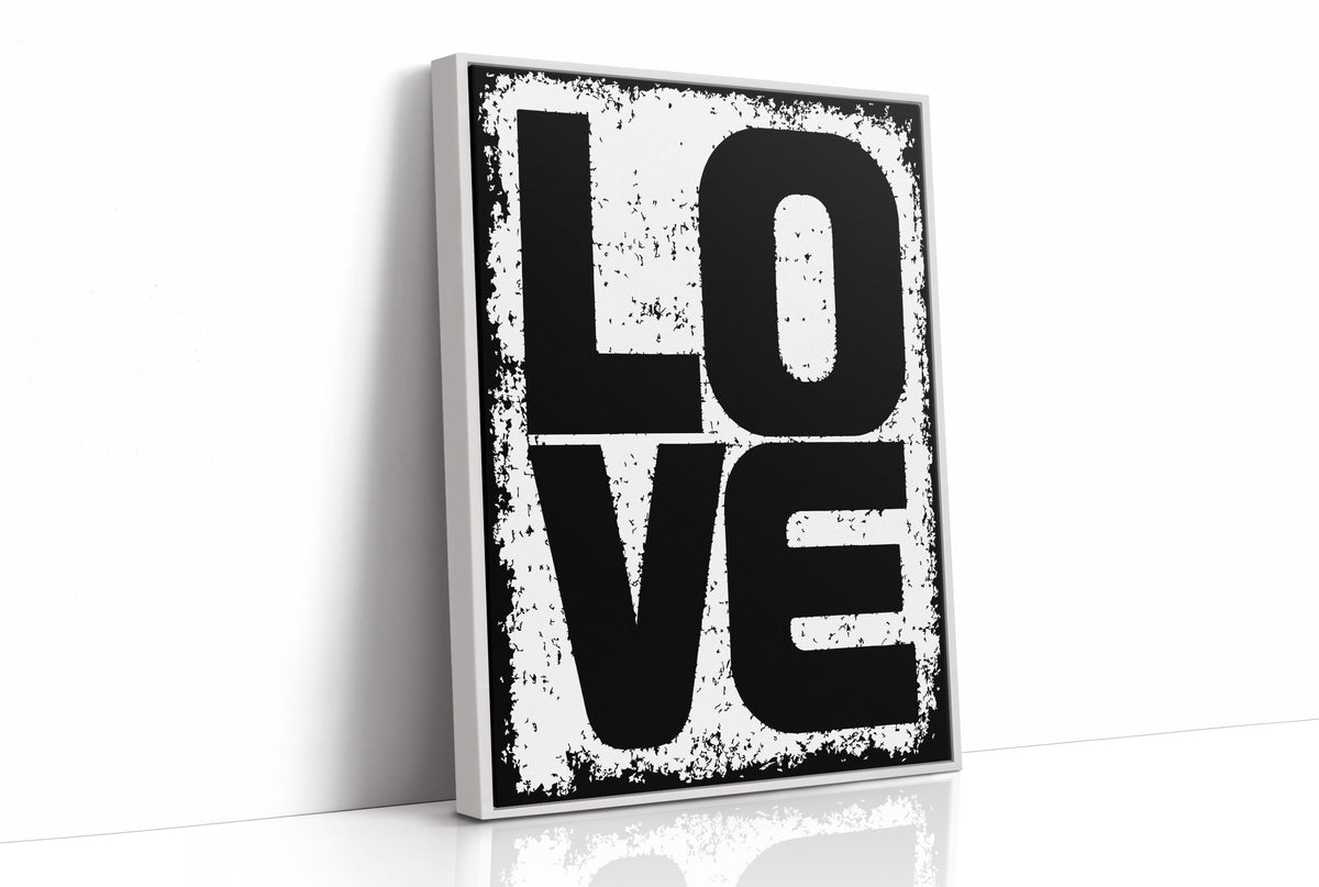 LOVE: Distressed Block Stamp