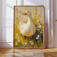 A Duck's Day Among Wildflowers