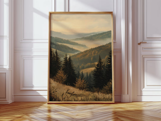 Golden Hues of Distant Valleys