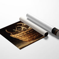 Antlers Gathered In Woven Basket