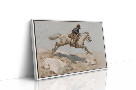 Alabaster Steed Conquers Barren Terrain