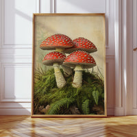 Crimson Mushrooms Emerge