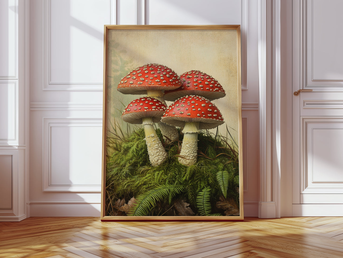 Crimson Mushrooms Emerge