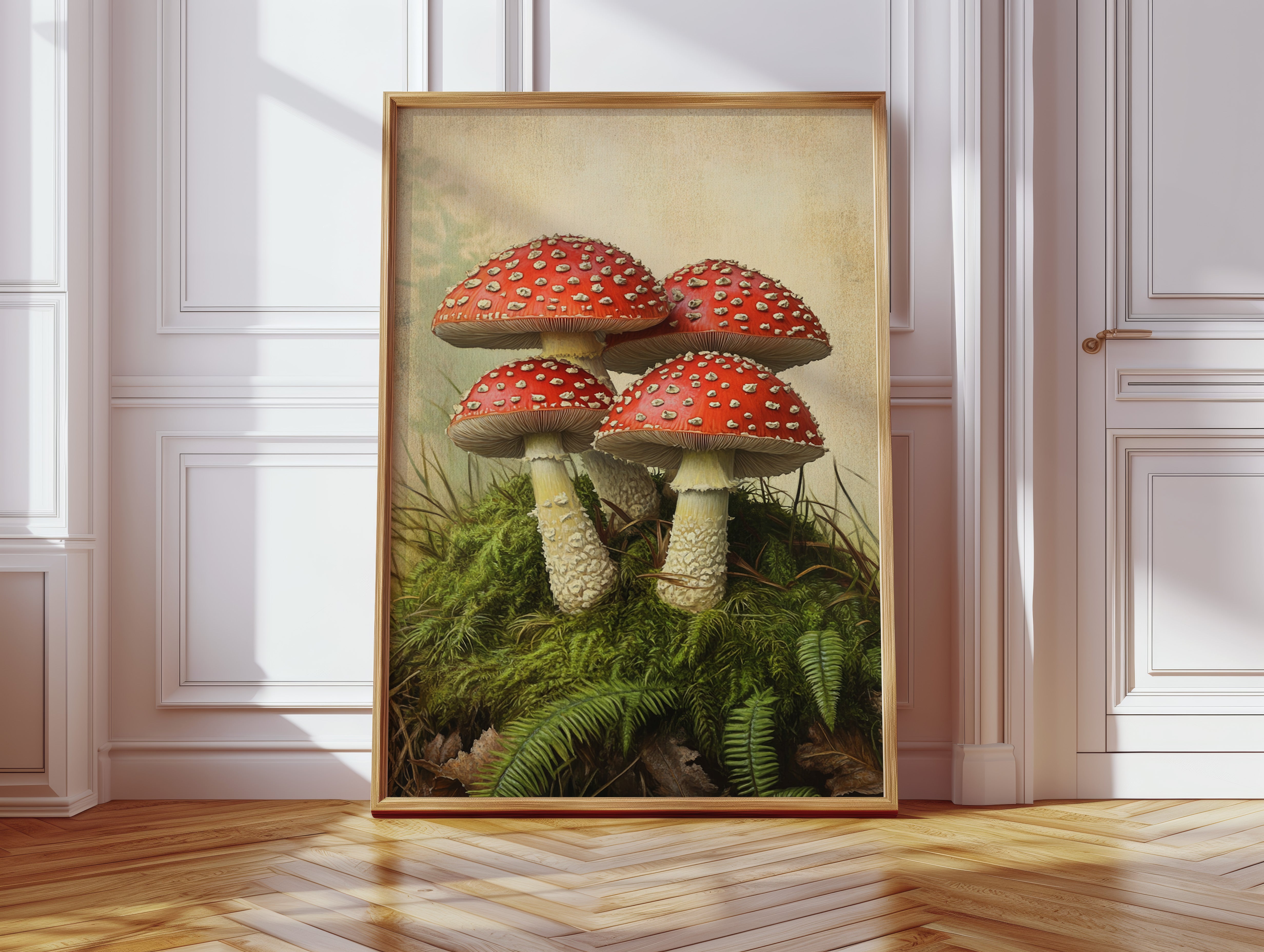 Crimson Mushrooms Emerge
