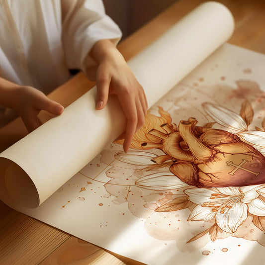 Sacred Flame Among Lily Petals