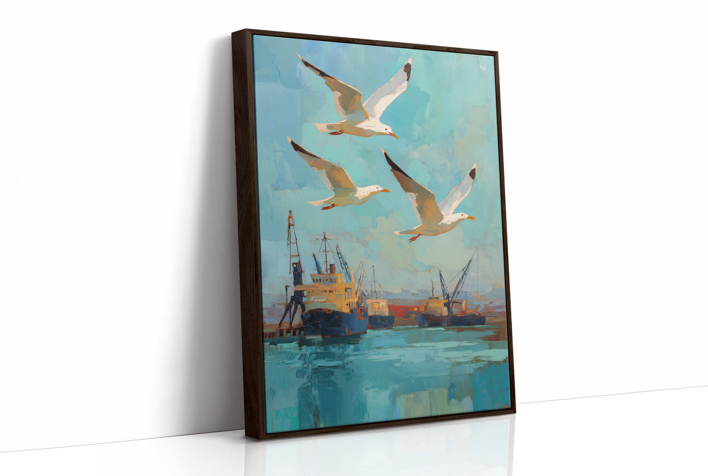 Harbor Freedom Above Industrial Waters