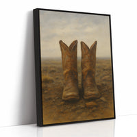 Western Boots Still Life – Cowboy Art Print