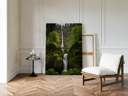 Majestic Waterfall Amidst Lush Greenery