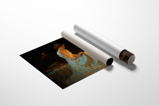 Reading By Candlelight's Gentle Glow