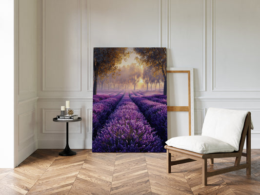 Lavender Fields in Golden Light