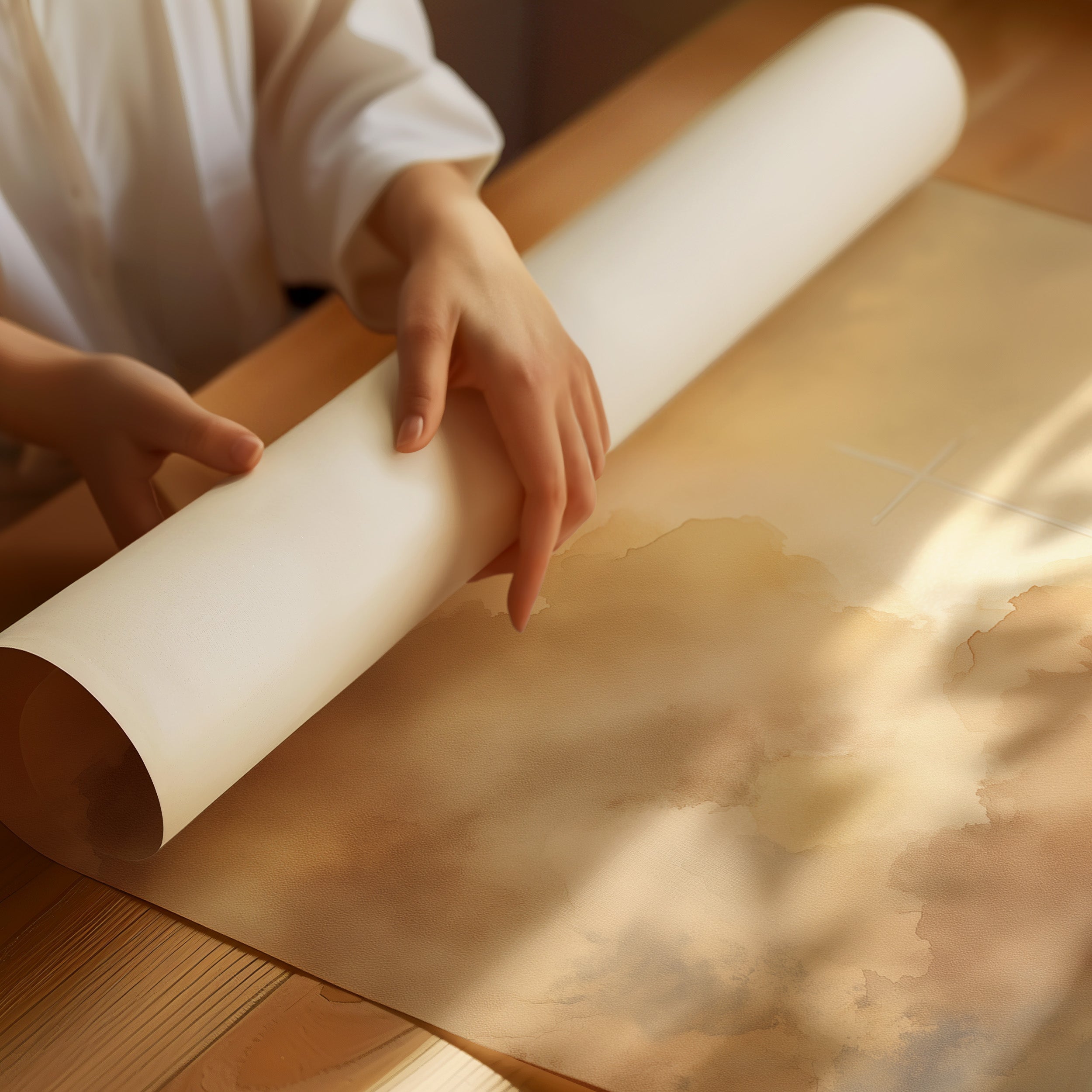 Solitary Wanderer In Golden Mist