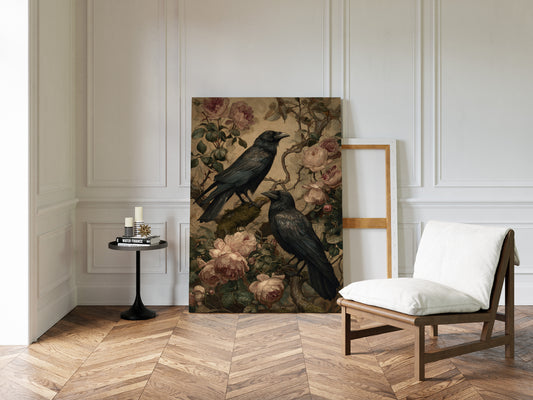 In Bloom With Midnight Feathers