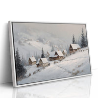 Snow Blankets Our Mountain Village Path