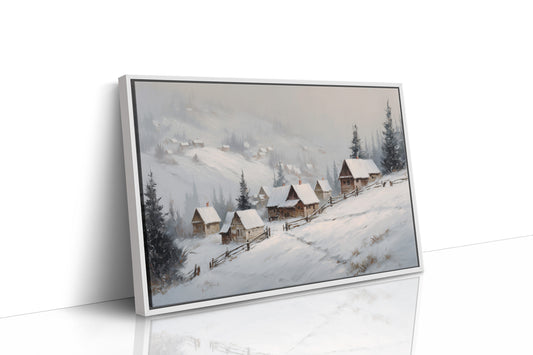 Snow Blankets Our Mountain Village Path