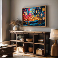 Fireflies Dance Above Midnight Waves