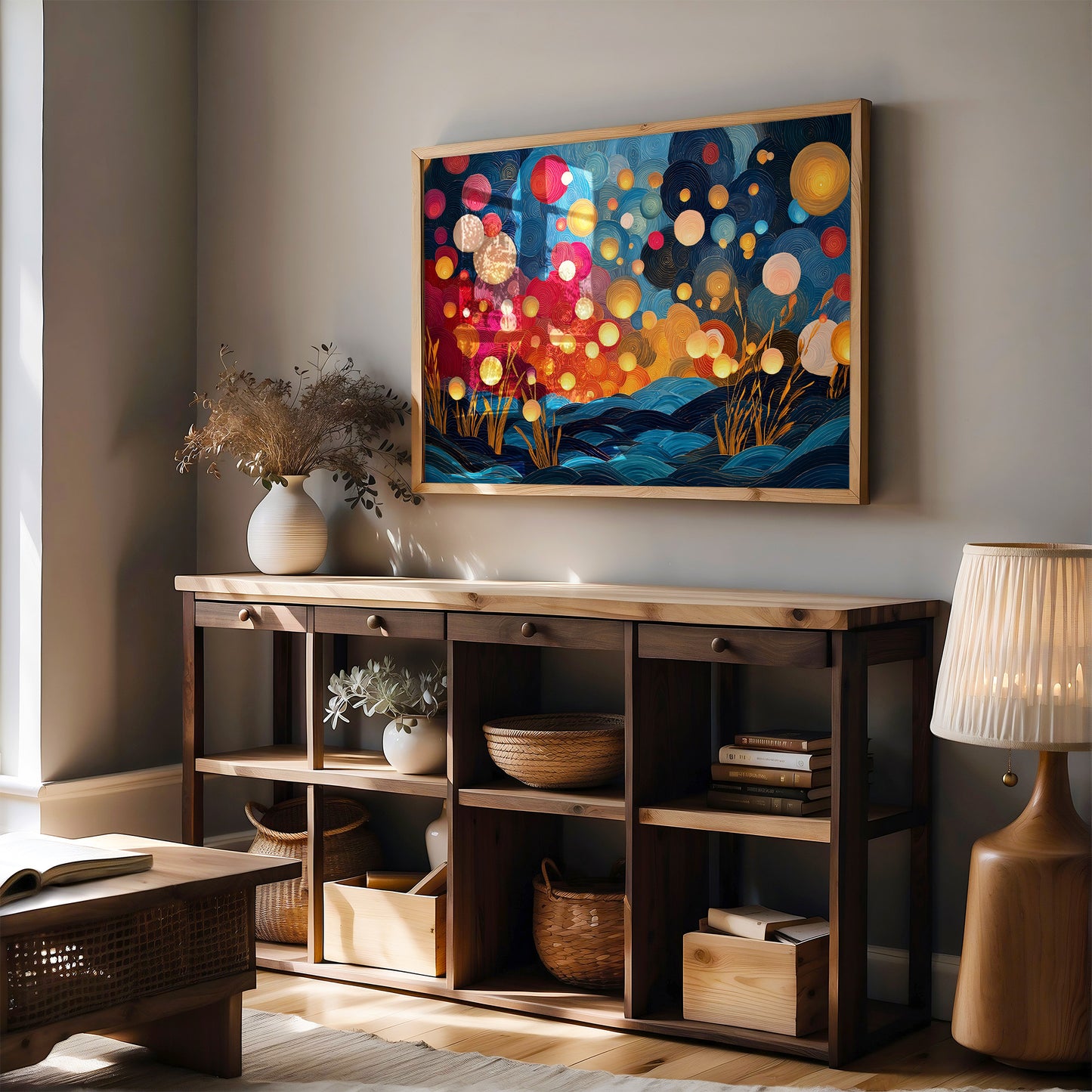 Fireflies Dance Above Midnight Waves