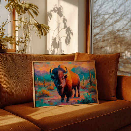 Sunset Bison Claims Desert Thunder