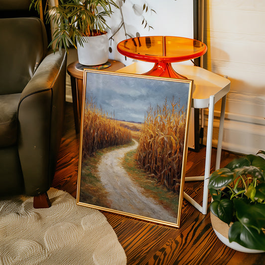 Autumn Path Through Golden Fields