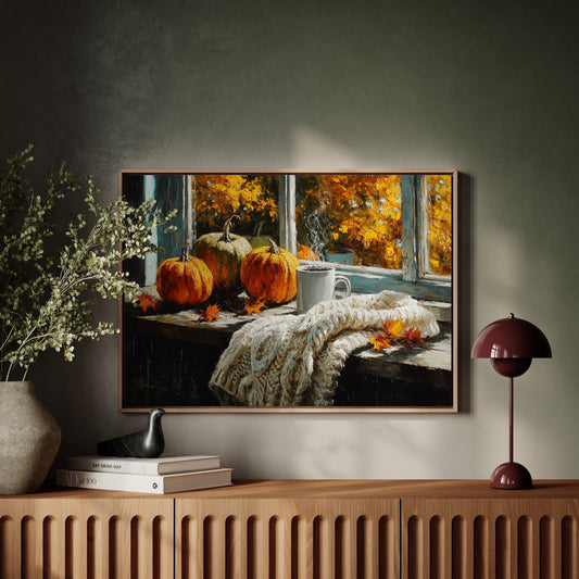 Pumpkins Rest On October's Windowsill