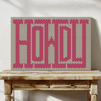 Howdy Pink Mosaic Western Greeting