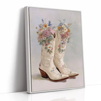 Wildflower Waltz in Ivory Leather