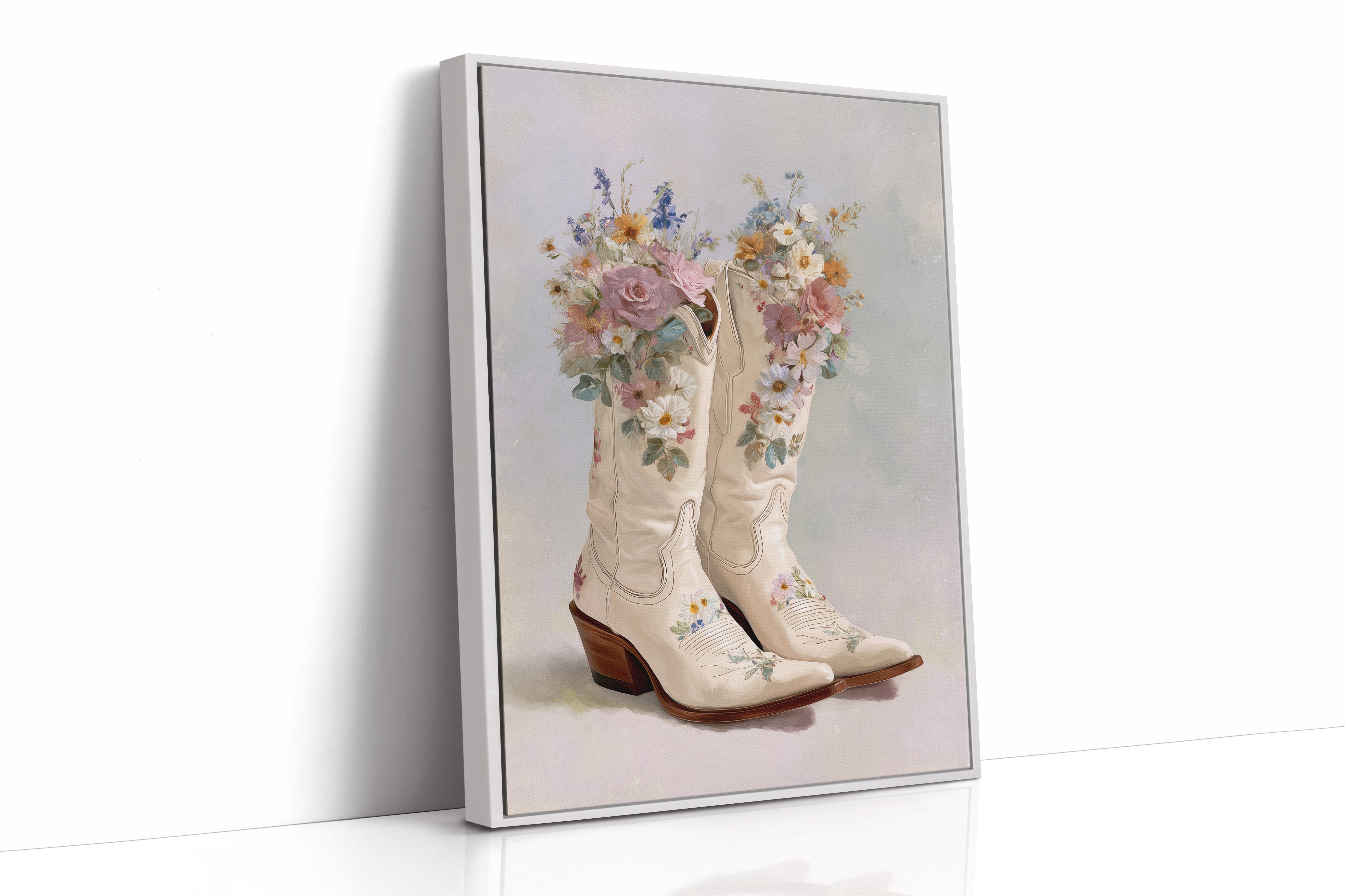Wildflower Waltz in Ivory Leather