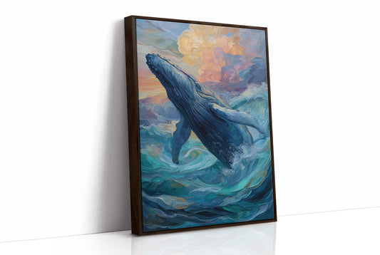 Cerulean Giant Beneath Sunset Skies